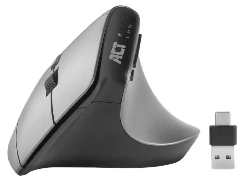 Souris ergonomique sans fil Bluetooth et USB-C Pro - Noire