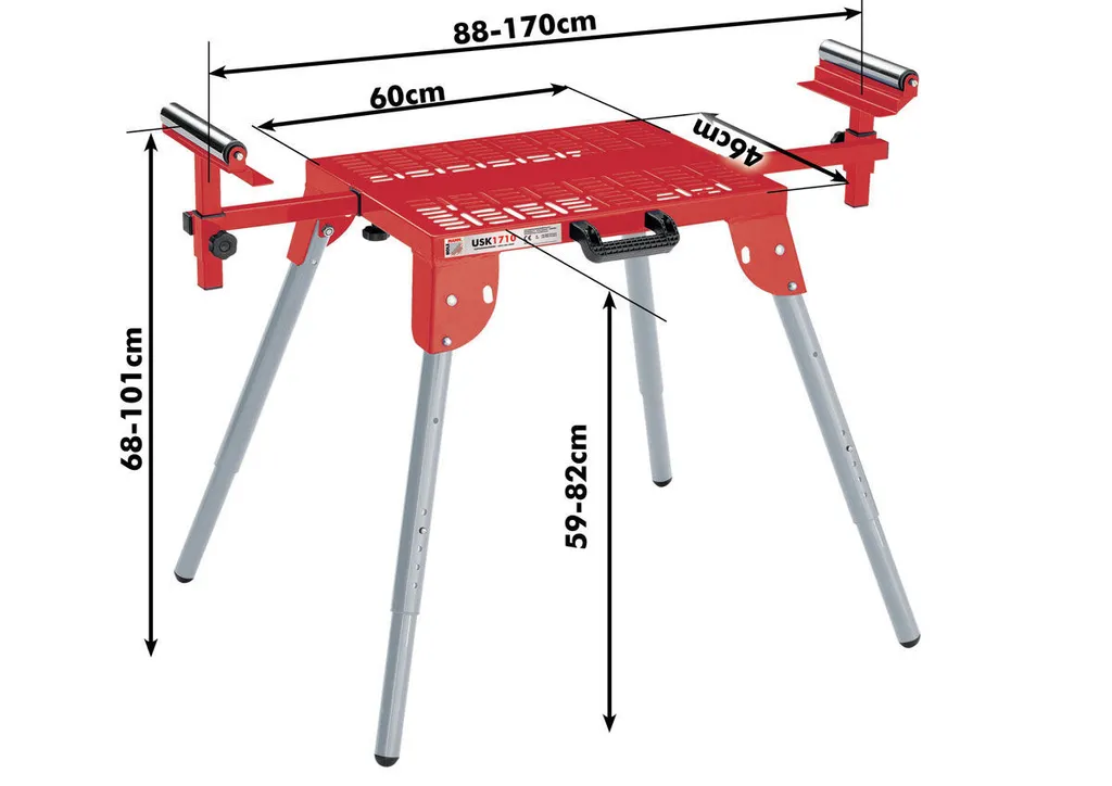 Table de travail universelle réglable en acier avec établi modulable
