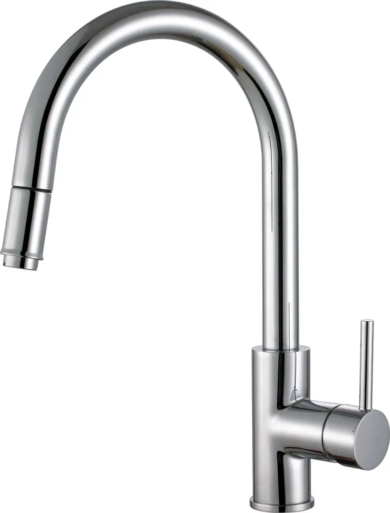 Robinet Mitigeur de Cuisine Alveus Delos : Inox, Douchette, Bec Haut