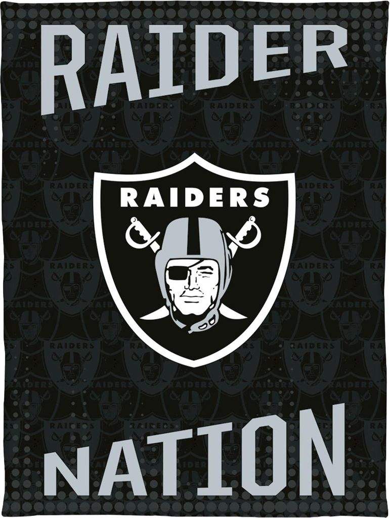 NFL Las Vegas Raiders Decke 150x200cm Wellsoft Kuscheldecke pass. zur Bettwäsche