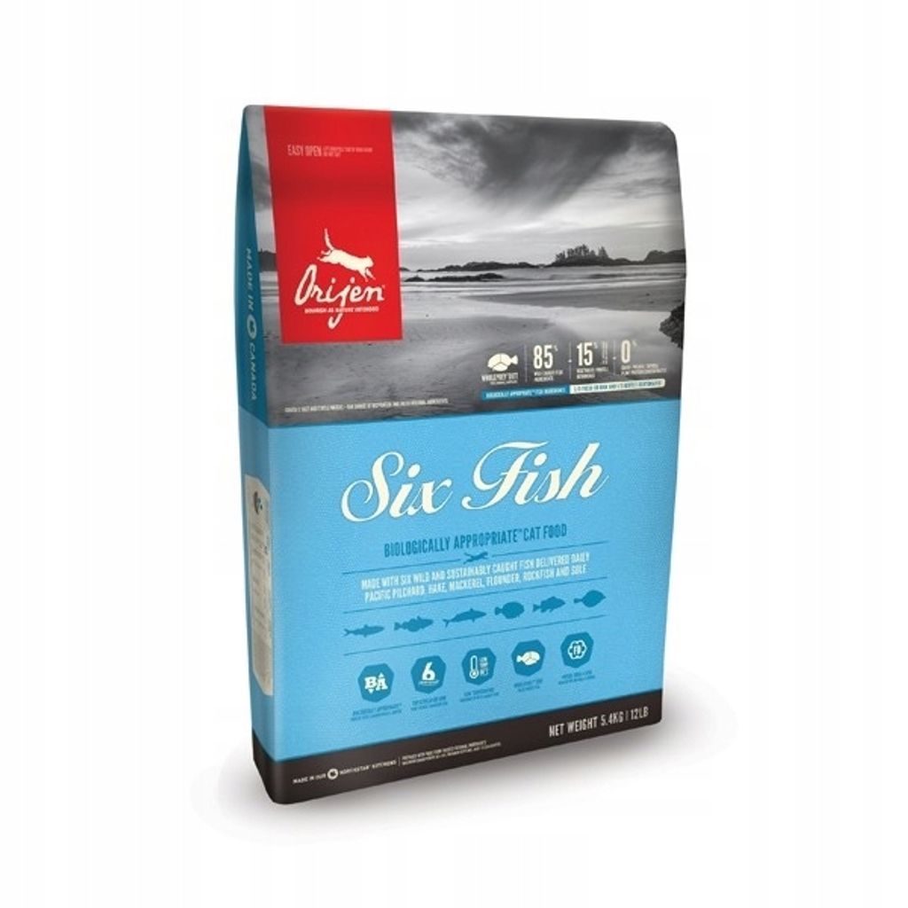 ORIJEN Trockenfutter für Katzen Cat 6 Fisch 5,4 kg