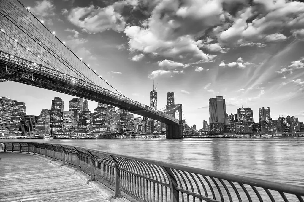 Papier Peint Photo 360x240cm - Muralo Pont New York Facile à Poser