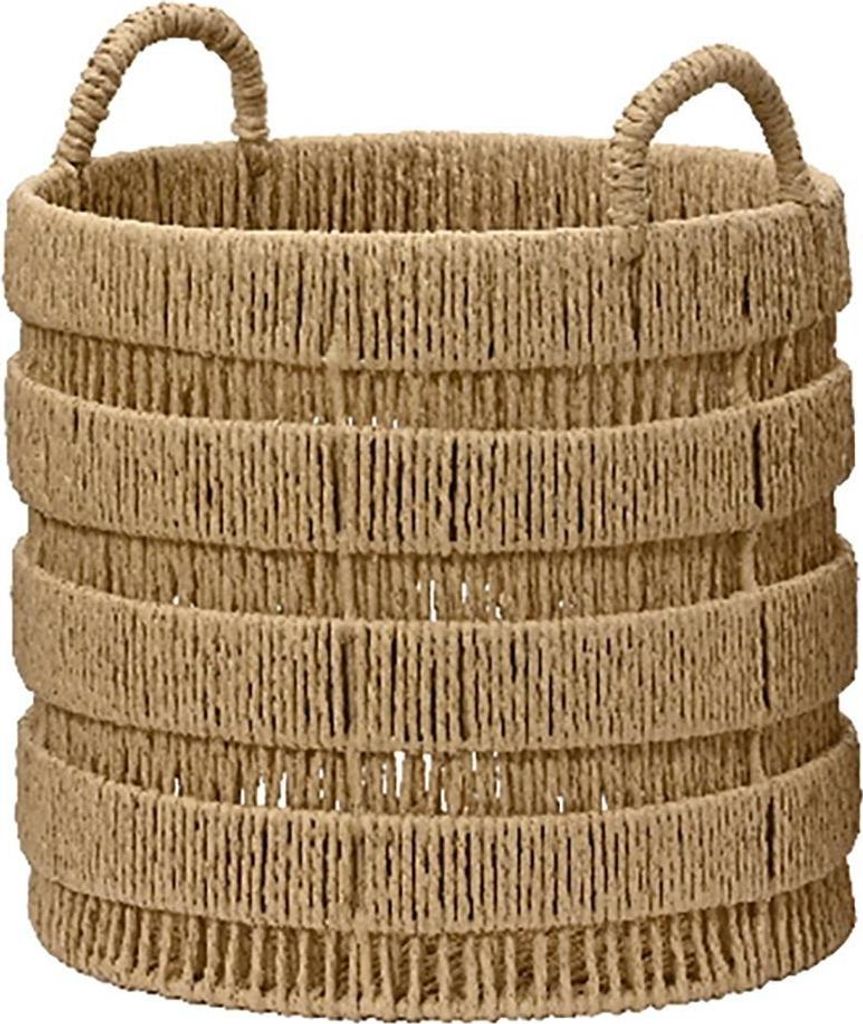 Aufbewahrungskorb - Ø 33 cm - Braun - Papierseil - mit Griffe