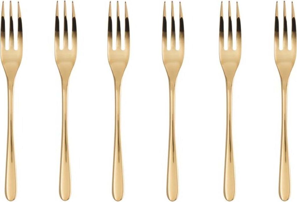 Sambonet Taste Edelstahl/PVD Gold Kuchengabeln 6tlg. Immagine del prodotto 