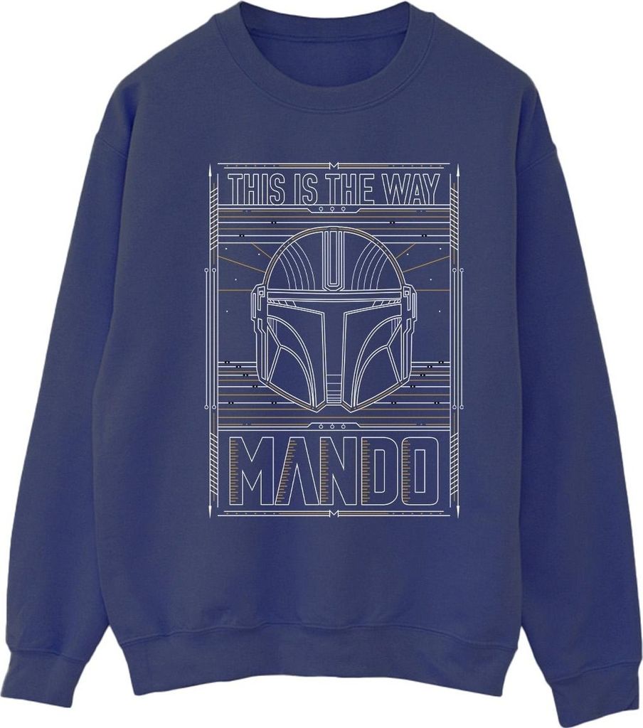 Star Wars - "The Mandalorian The Way" Sweatshirt für Damen BI39647 (XL) (Marineblau)