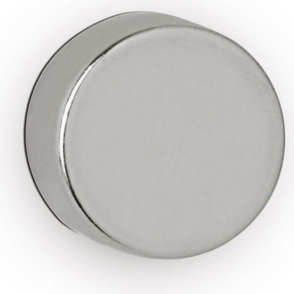 Neodym-Scheibenmagnet 5x10mm 2600g hellsilber VE=10x10 Stück