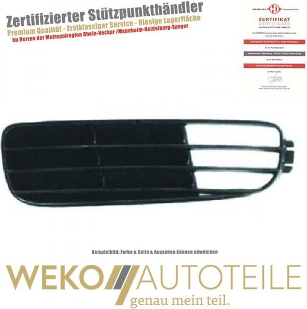 Lüftungsgitter Stoßstange vorne links DIEDERICHS 1015049 für AUDI