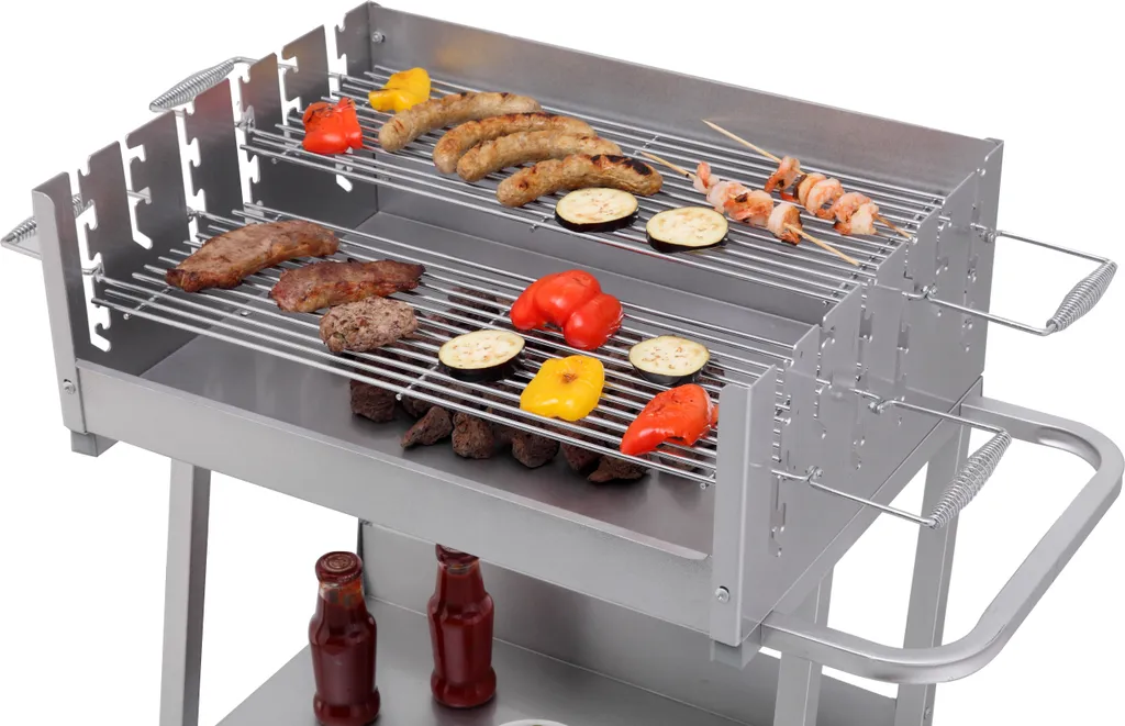Barbecue Charbon Tepro Pasadena Double Grille 56x18 cm avec Roulettes - 3