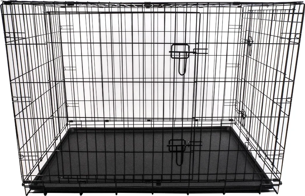 Cage animaux robuste Aga 122x75,5x84 cm contre l'anxiété et les fugues