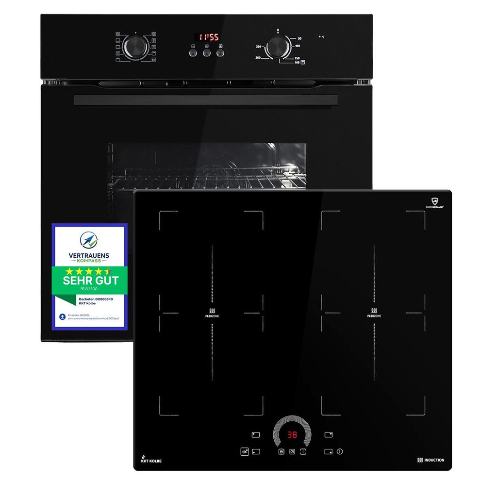 KKT KOLBE Autarkes Herdset | 60cm Einbaubackofen BO8005FB | Produktbild 