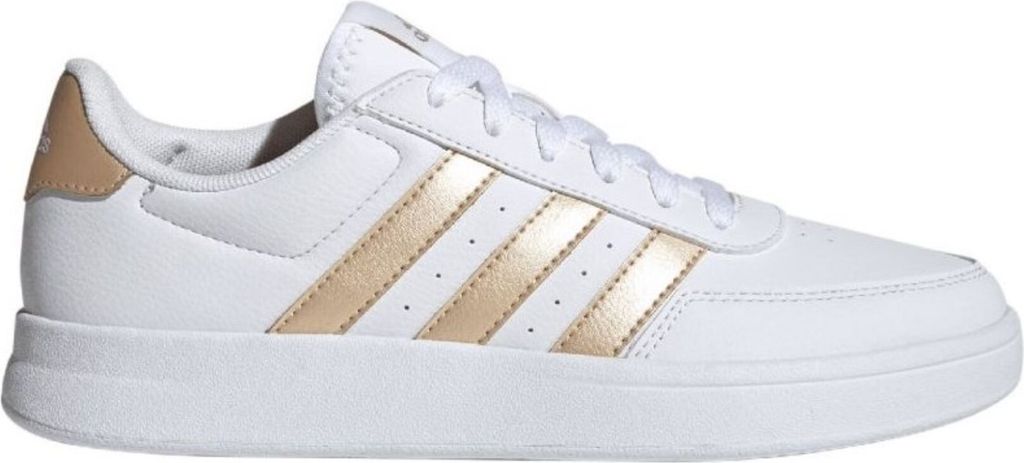 Adidas Low Sneaker BREAKNET 2.0 Damen Leder und Synthetik Weiß Größe: 381/2