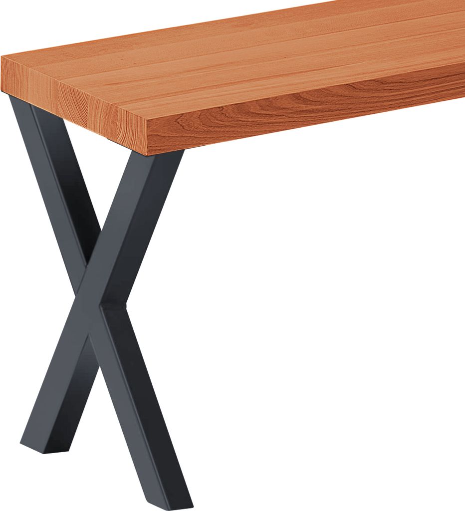 LAMO Manufaktur Sitzbank Esszimmer Holzbank 30x60x47cm, Möbelfüße Design Anthrazit / Dunkel