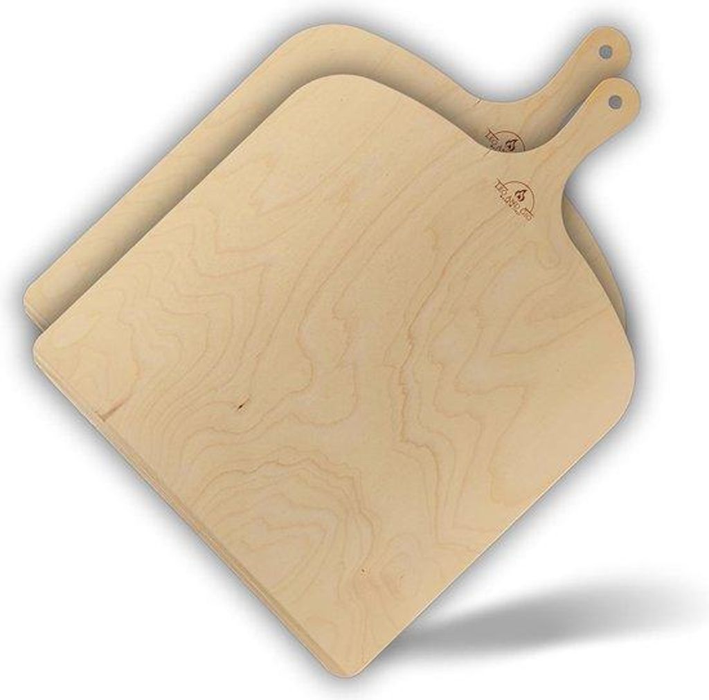 Pizzschub für Pizzastein, Holzschub 37 cm, Backofen- und Grillspieß, Kochzubehör, Schneidebrett