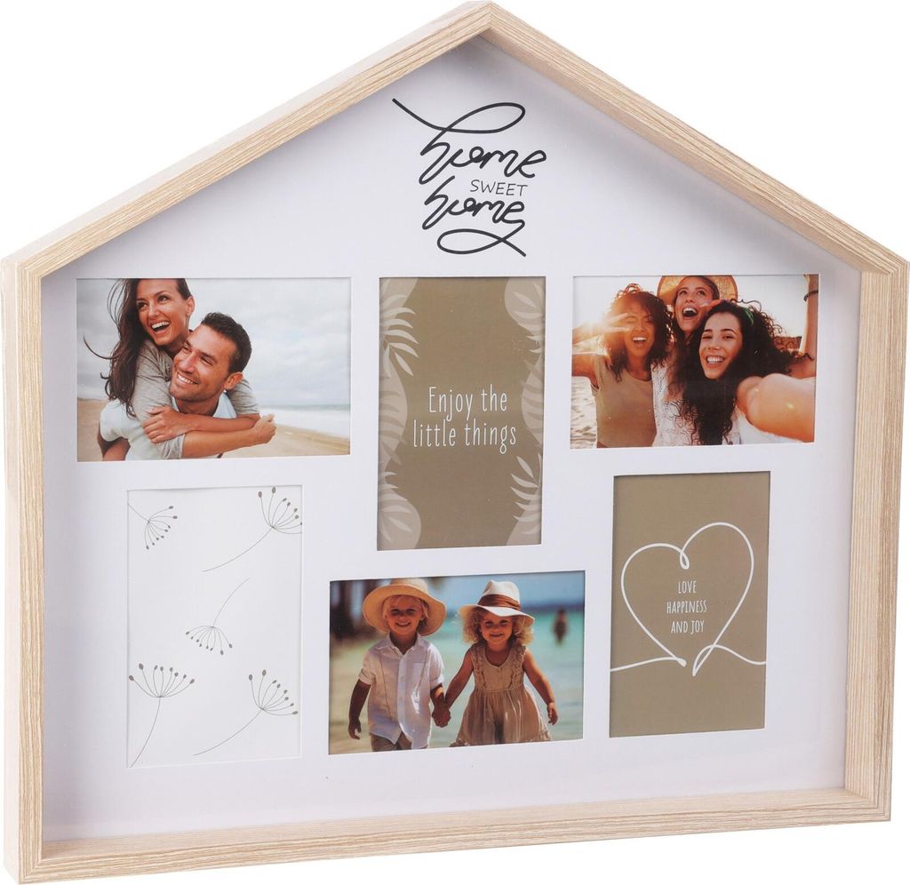 Fotorahmen in Form eines Hauses 47x43cm MDF Dekorativ