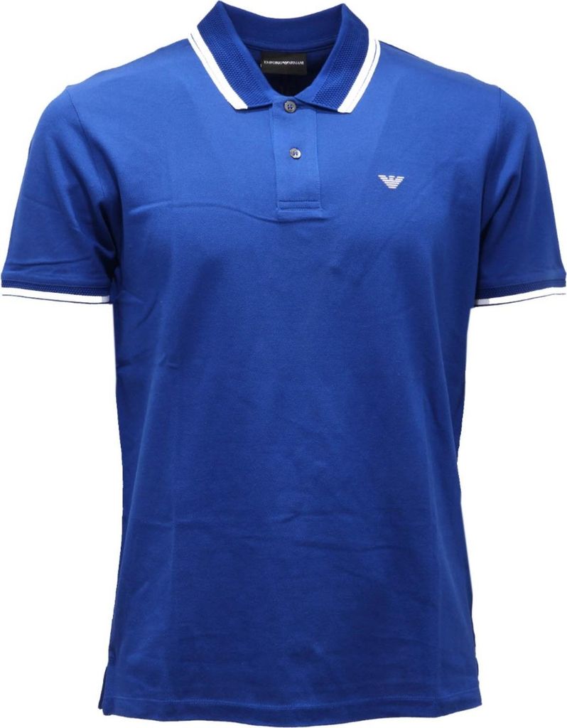 1099AH polo uomo EMPORIO ARMANI royal blue Baumwolle polo shirt man