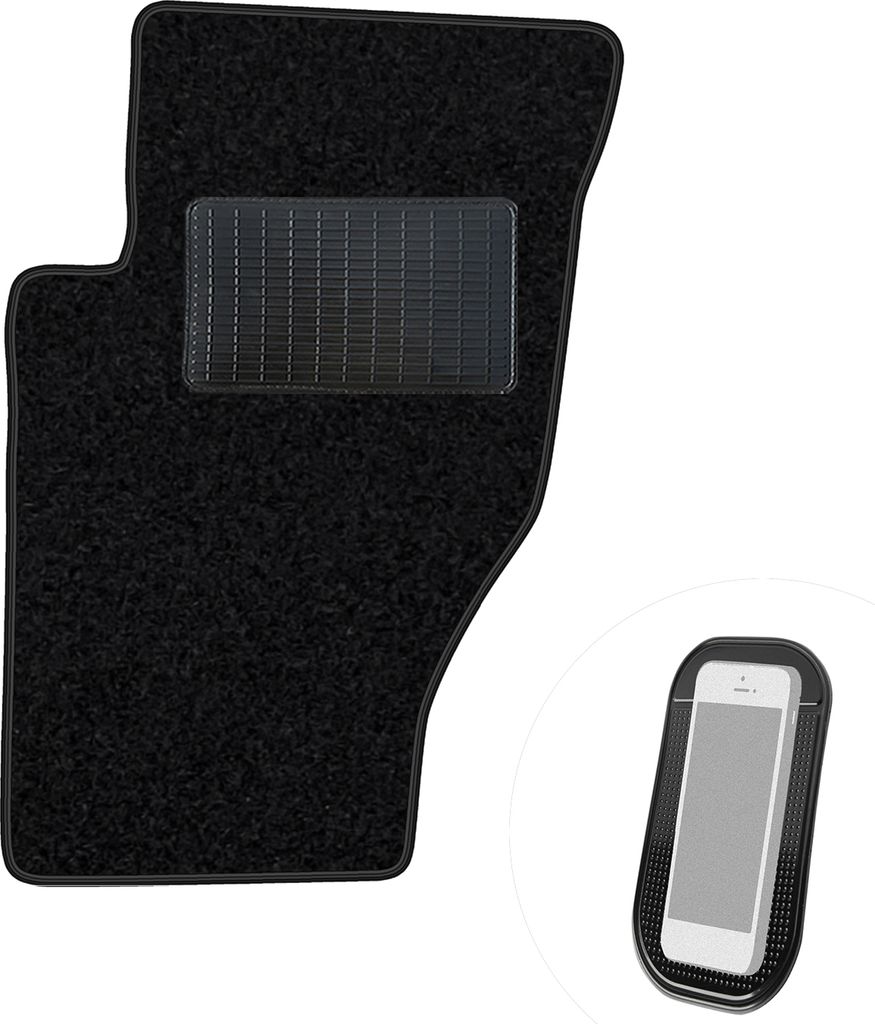 moto-MOLTICO Fahrer Fußmatte Auto Velours Fahrerseite Autoteppiche Schwarz Fahrermatte 1-teilig passend für Kia Sorento I 2002-2009