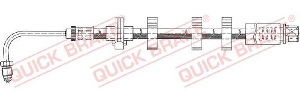 QUICK BRAKE 37.908 Bremsschlauch OE 480689 kompatibel mit 406