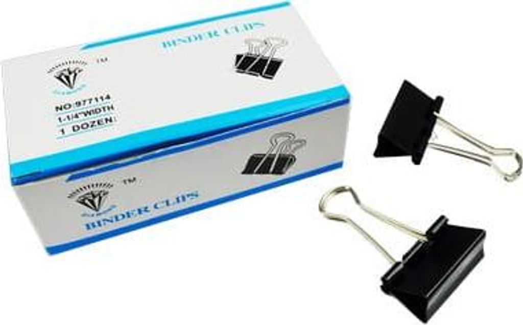 Clip Büroklammern 32 mm, extra stark für große Papierstapel, 12 Stück, Modell 3182