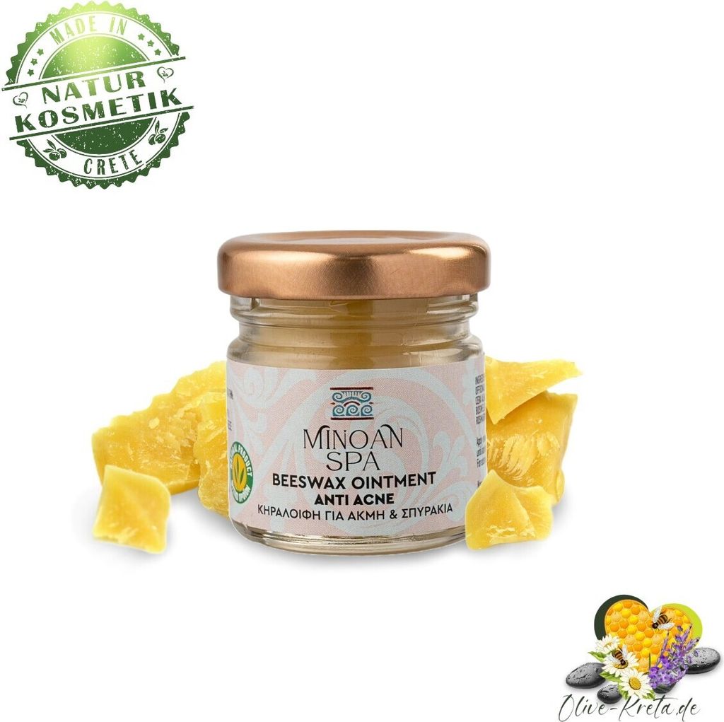 MINOAN SPA 12100 - Bienenwachs Salbe gegen Akne 40ml, Naturkosmetik von Kreta