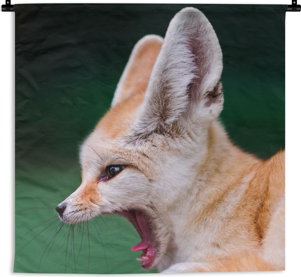 MuchoWow Wandteppich Wandbehang Fuchs - Tiere - Grün 150x150 cm Tapisserie Dekoration Wandtuch - Wohnaccessoires - Modernes