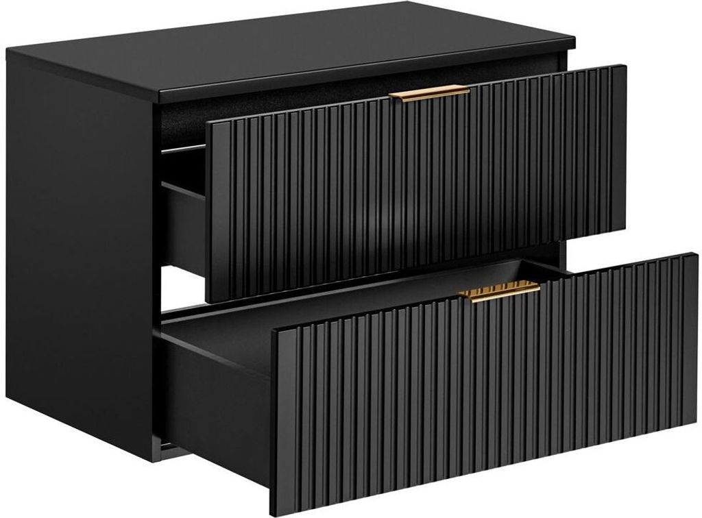 Waschtischunterschrank 80cm ADELAIDE-56-BLACK, matt schwarz Produktbild 4