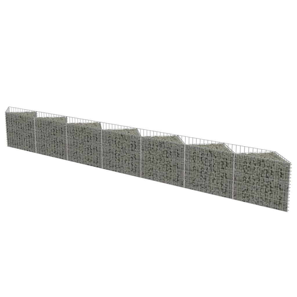 vidaXL Ściana gabionowa Stal ocynkowana 450×30×50 cm Zdjęcie produktu 