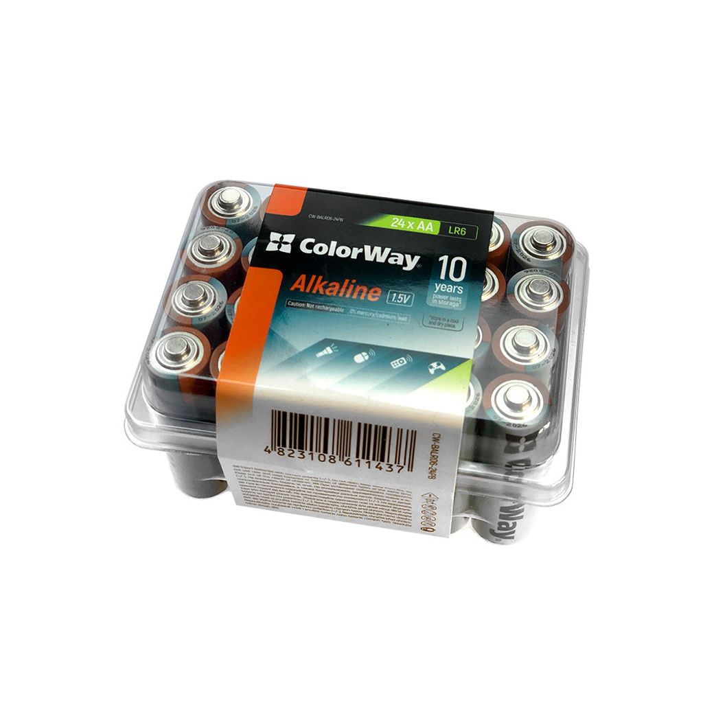 ColorWay Alkaline Power Batterien 24 Stück AA Plastikbox