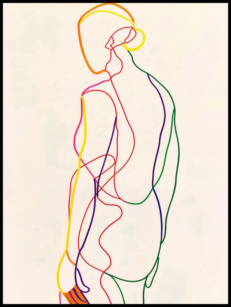 Plakat 75x100cm Regenbogen Umriss