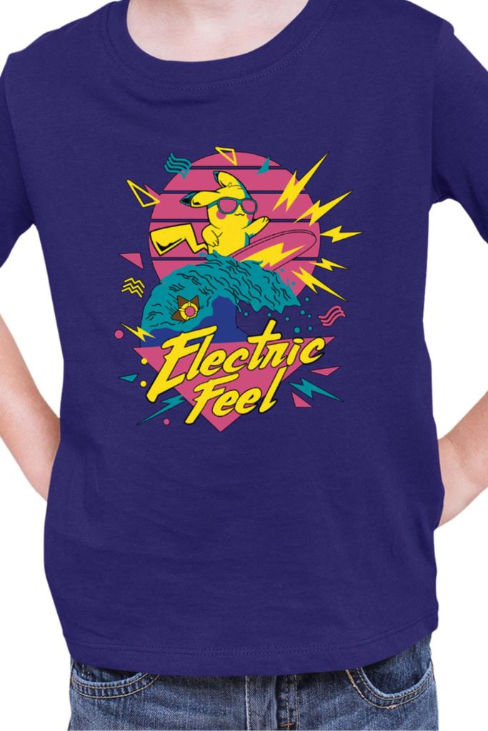 Kinder T-Shirt Japan Manga Anime Comics Pokemon 036, / Dunkelblau