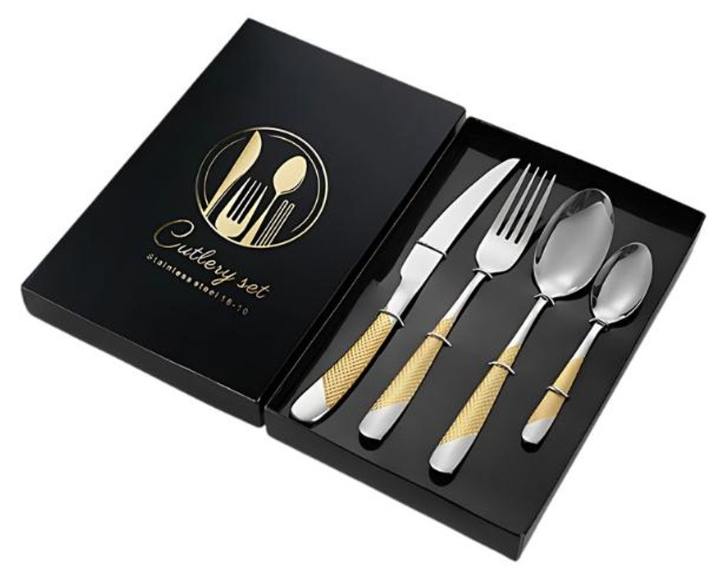 Elegantní Sada Příborů z Nerezové Oceli – 4 Dílky ve Obrázek produktu 