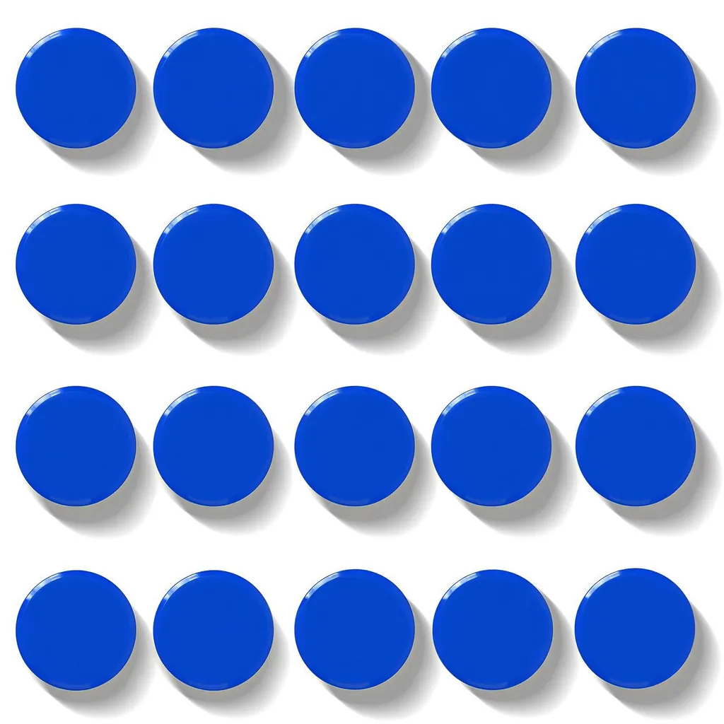 20 Aimants Néodyme Bleus de 12mm pour Tableau Blanc et Réfrigérateur