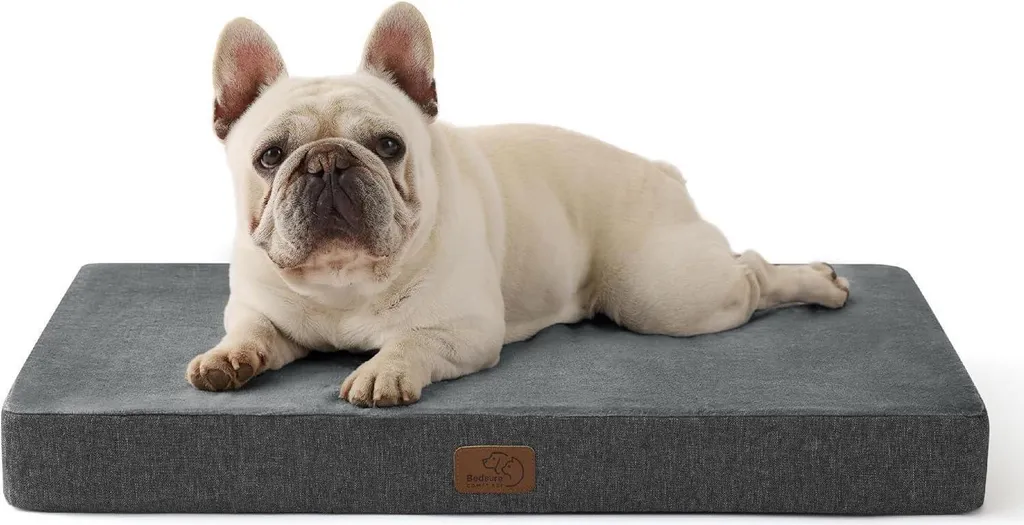 Matelas chien taille moyenne 74x46cm lit orthopédique pour confort articulaire