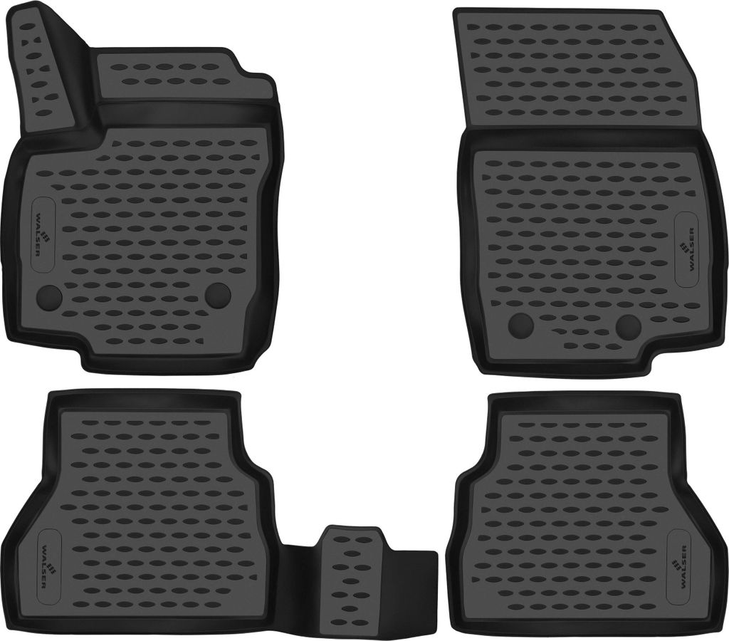 WALSER XTR Gummi Fussmatten Auto für Ford B-Max (JK) 10/2012-2017, 100% passgenaue Auto Fußmatten, robuste Universal Fußmatte Auto, Gummimatten ...