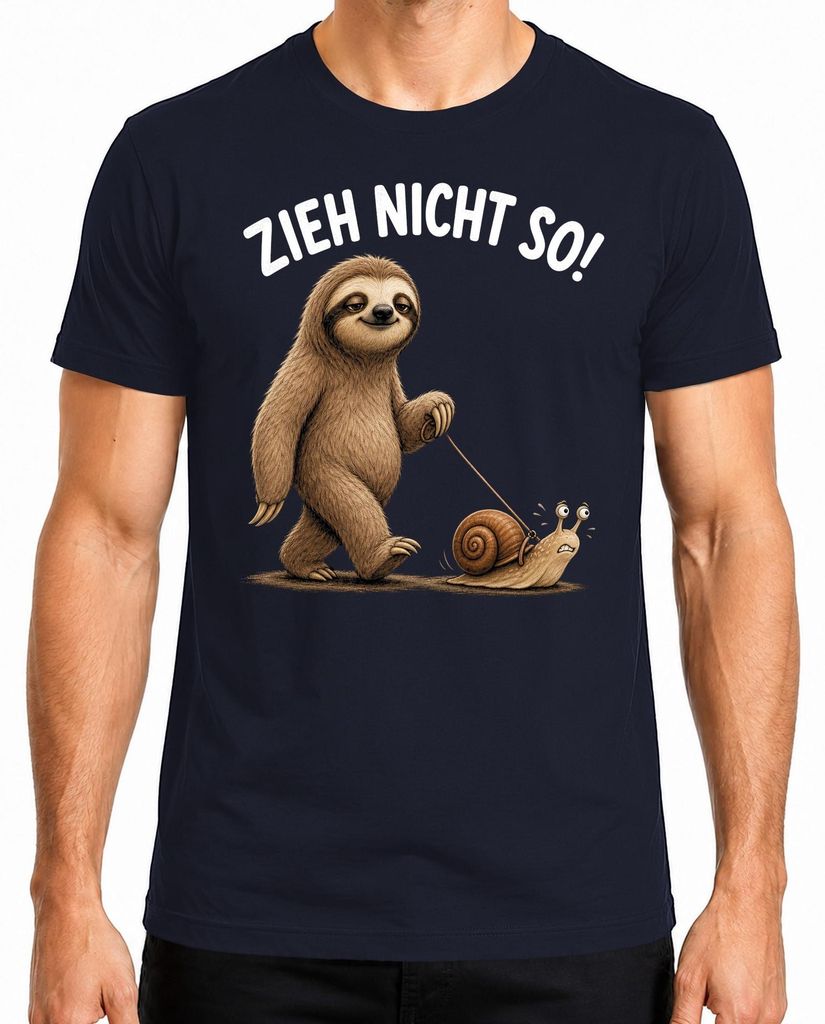 Zieh nicht so Faultier Schnecke lustig Geschenk Geburtstag Produktbild 