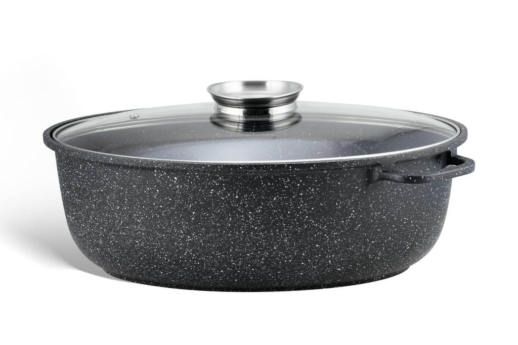 Bräter 2tlg. 8.0Lideal zum Braten von Enten und Gänsen, Steinbeschichtung, geeignet zum Kochen, Braten und Backen! perfekte Geschenkidee