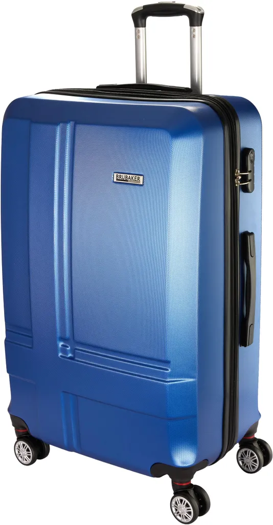 Valise rigide BRUBAKER New York XL Bleue avec serrure à combinaison TSA