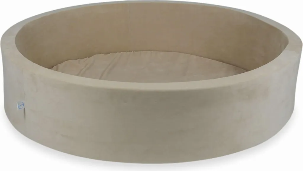 Piscine à sec 130x30cm Velvet Soft Beige sans balles pour enfant