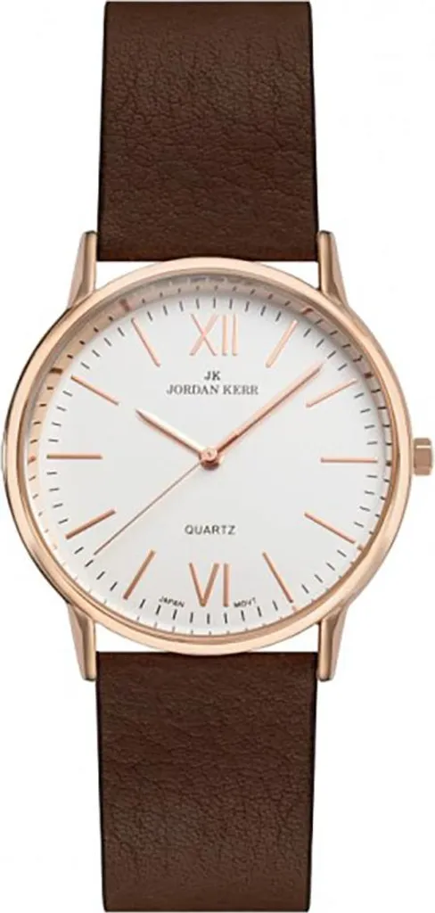 Jordan Kerr I2016 2A Montre Homme Classique Bracelet Cuir Noir Élégante