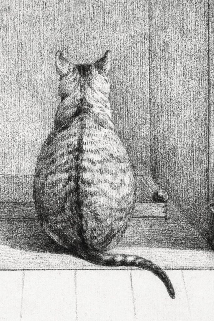 Plakat 40x60cm Sitzende Katze, Jean Bernard Vintage für das Wohnzimmer