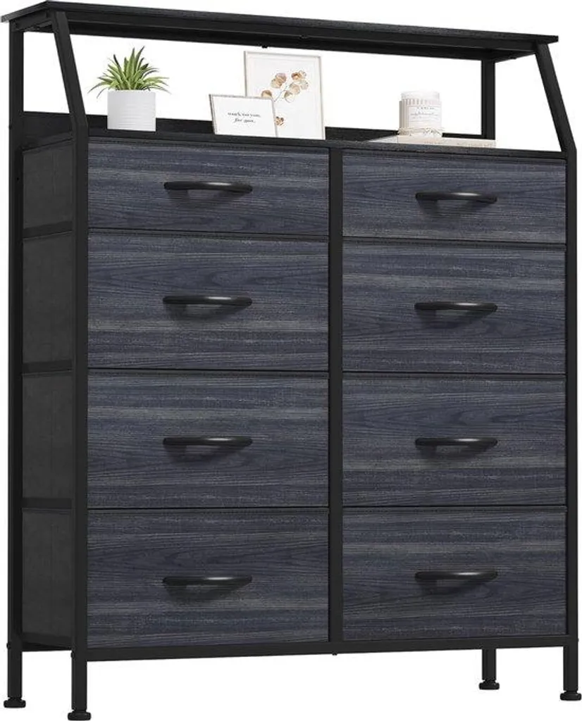 Petite Commode à tiroirs Gain de Place pour Entrée et Couloir Étroit Noir