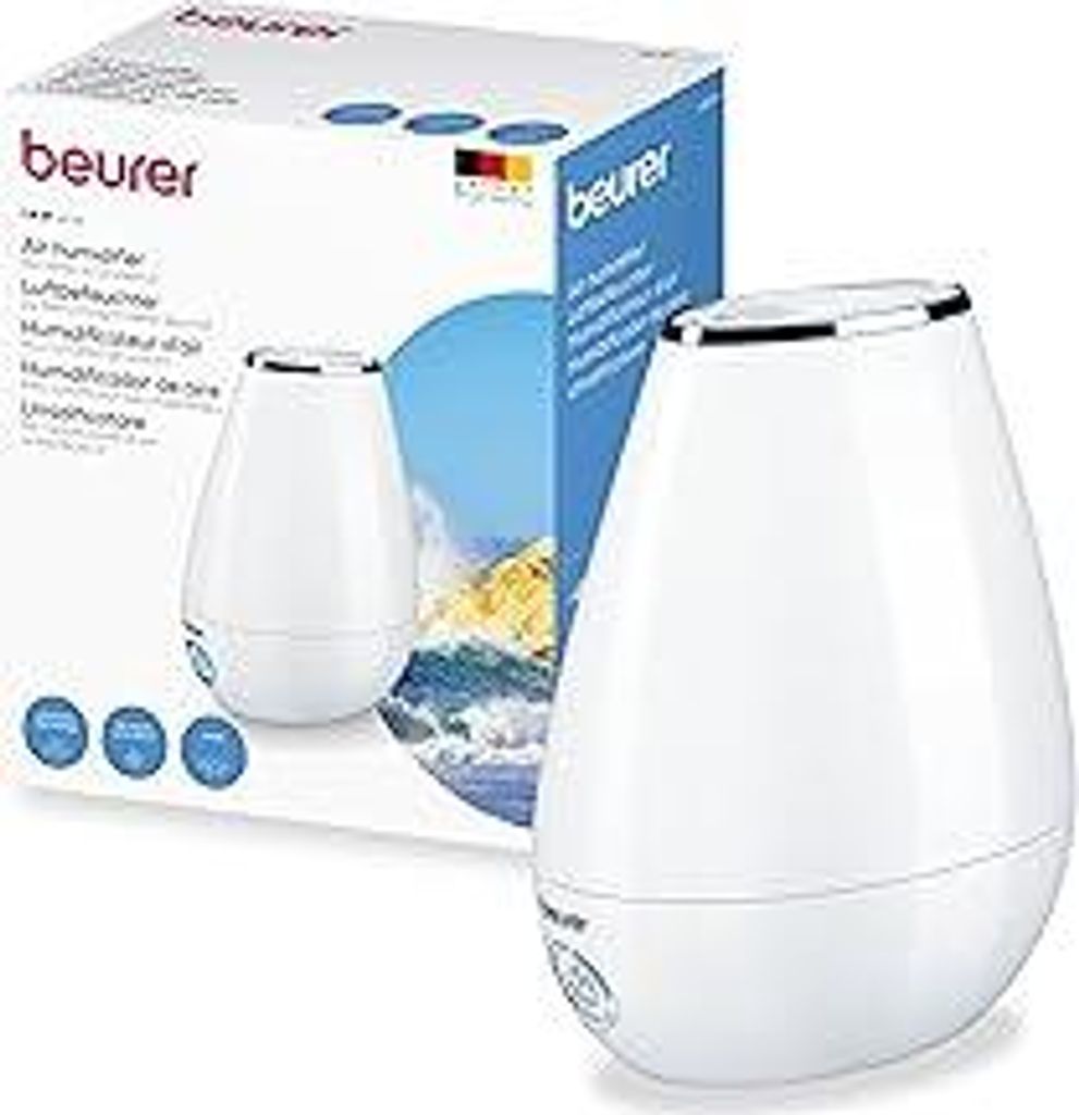 Beurer LB 37 Luftbefeuchter mit Ultraschall-Zerstäubung, inkl. integriertem Aroma Diffuser, Humidifier mit leisem Nachtmodus fürs Schlafzimmer, 2...