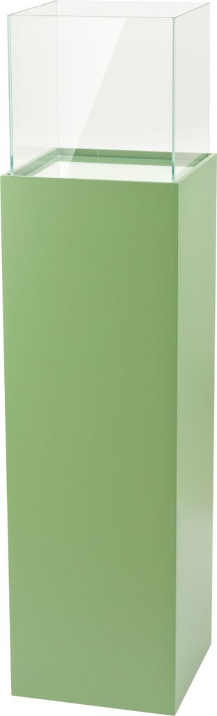 Windlicht-Säule Kerzenständer Deko-Laterne Deko-Säule für Wohnzimmer, Balkon, Terrase Kerzensäule Bodenwindlicht aus MDF & Glas Grün 100 cm hoch