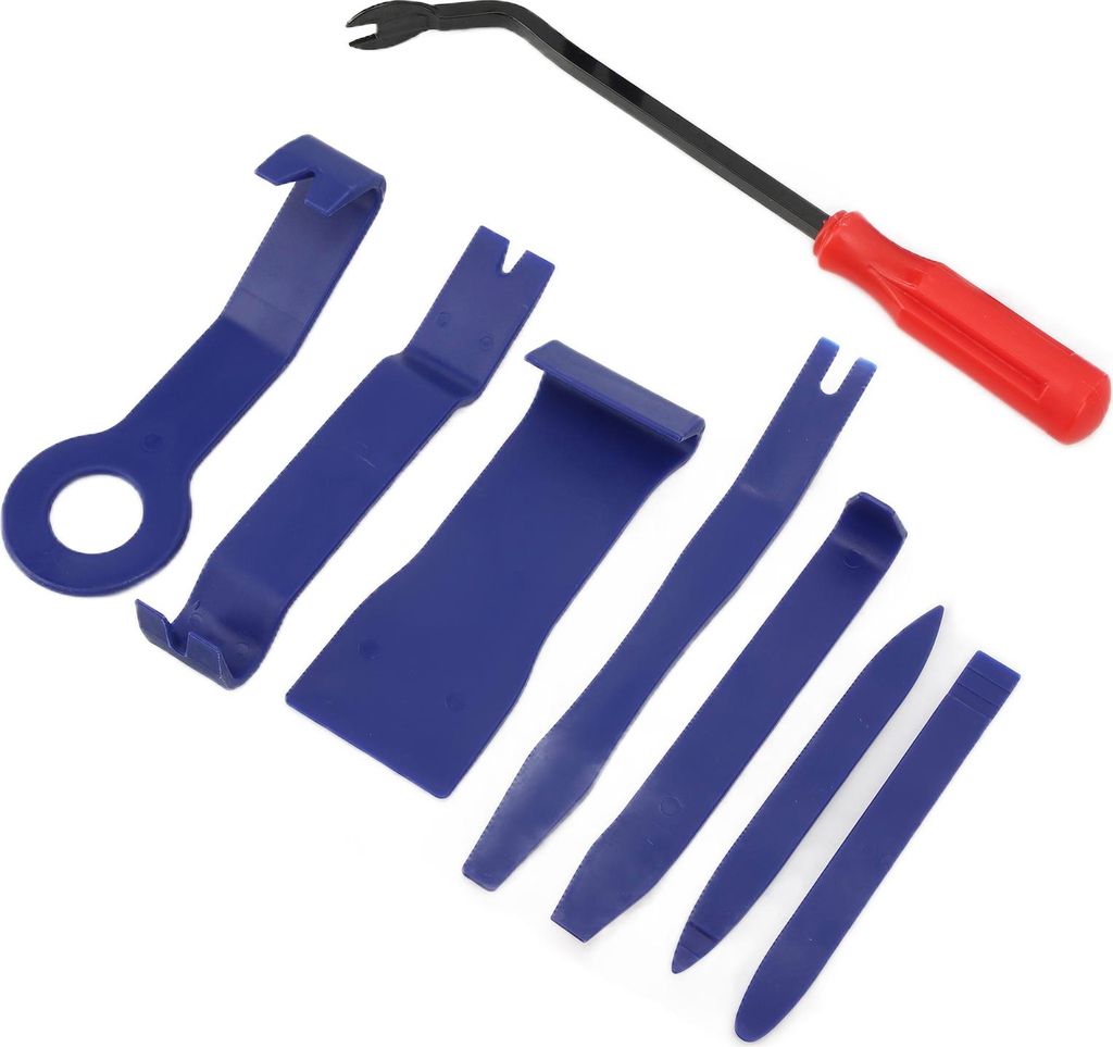 8PCS Car Trim Removal Tool Kit blau mit roten Schraubendreher Tür Fenster Clip Fastener Remover installieren