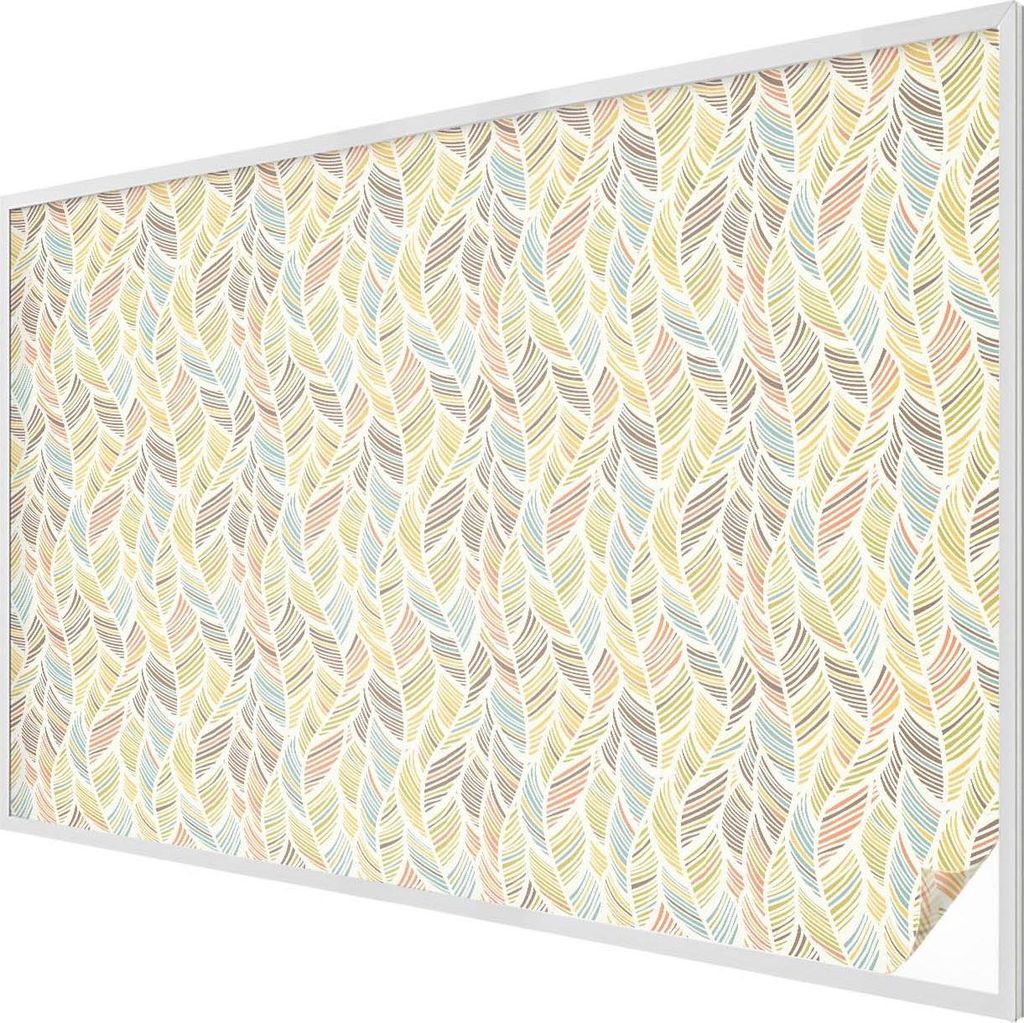 Buntglas Fensterfolie – 146x200 cm – Stained-Glass Design – blickdichte dekorative Sichtschutzfolie – selbstklebend, UV-Schutz – Regenbog...