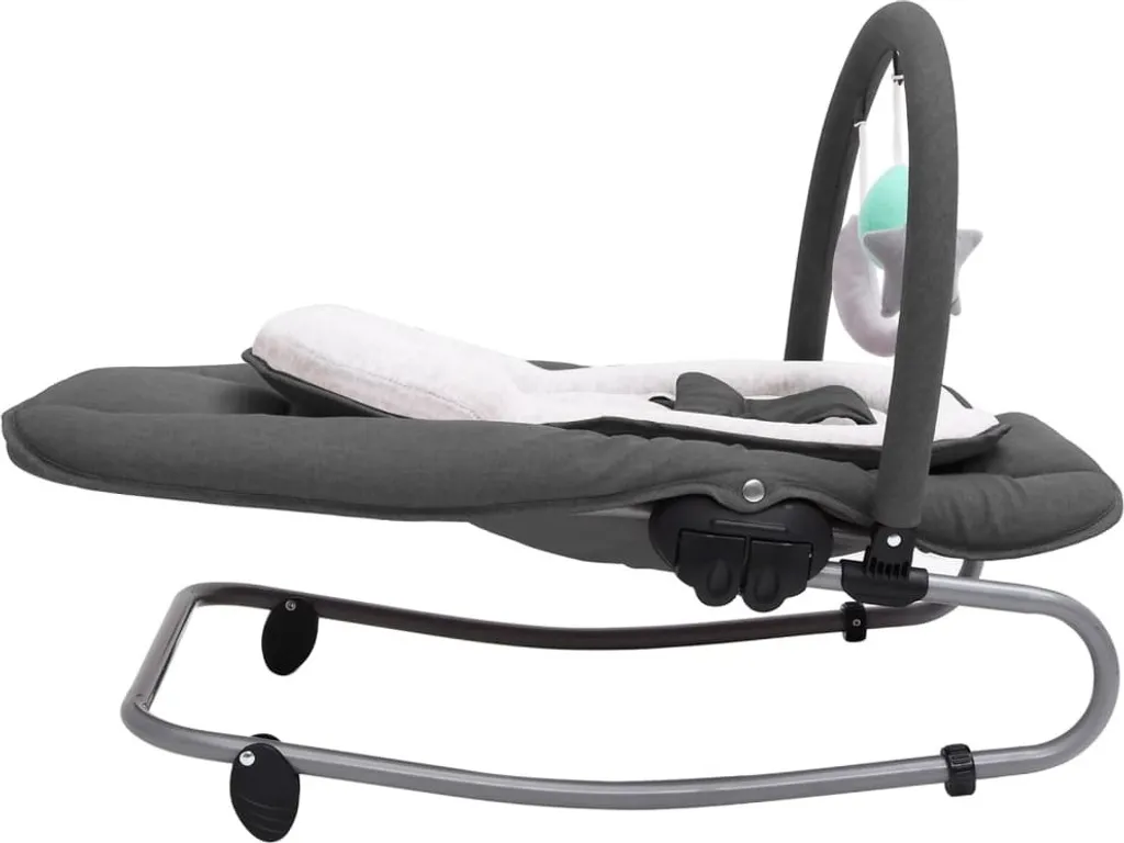 Transat pour bébé gris anthracite - Balancelle inclinable structure acier - 2