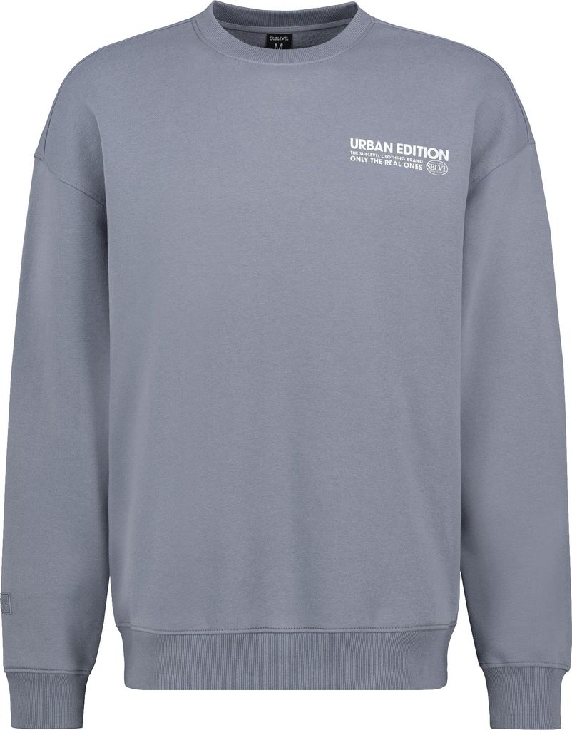 Sublevel Urban Edition Sweatshirt Rundhals mit Rippblende Größe: XXL