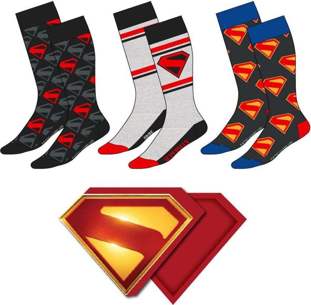 DC Comics Socken 3er-Pack Superman 38-45