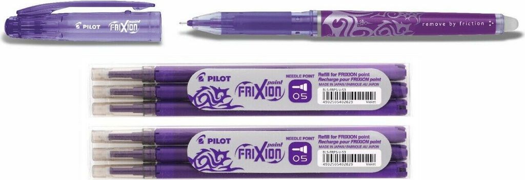 Frixion Point 0.5 violett + 6 Ersatzminen violett