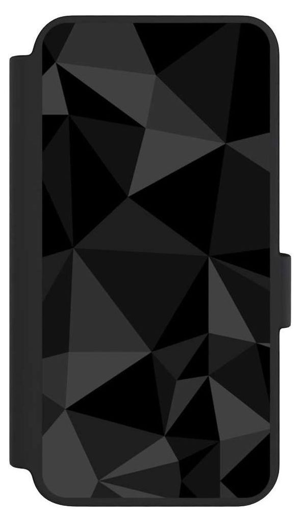 NIVOCASE Klapphülle für Samsung Galaxy S23 Handyhülle aus Kunst Leder NIVOflip schwarz Abstrakt Geometric Muster