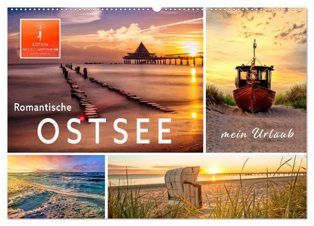 Romantische Ostsee - mein Urlaub (Wandkalender 2027 DIN A2 quer), CALVENDO Monatskalender